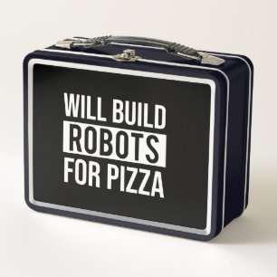 Lunch Box Robots de génie mécanique drôle Pizza Robotics