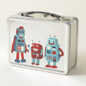 Lunch Box Robots rétro mignons Sci-Fi personnalisé (Dos)