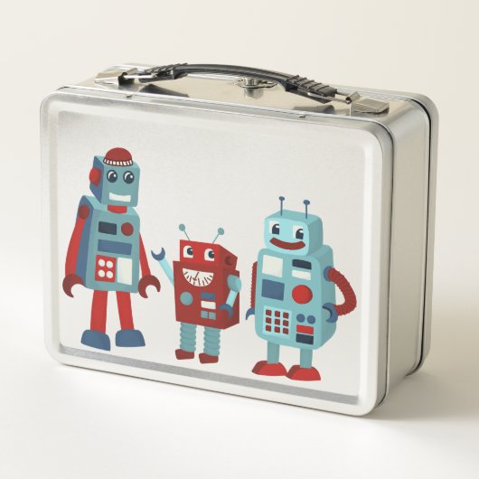 Lunch Box Robots rétro mignons Sci-Fi personnalisé (Dos)