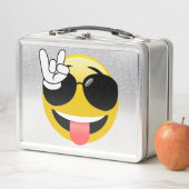 Lunch Box Roche d'Emoji dessus (En situation)