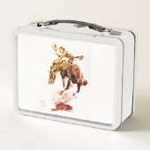 Lunch Box Rodeo Cowgirl (par C.M. Russell) (Dos)
