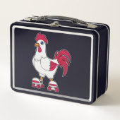 Lunch Box Rooster à Patinage en ligne avec Roller skates (Devant)