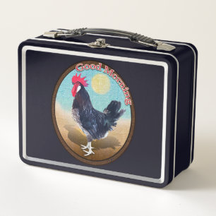 Lunch Box Rooster de Minorque Bonjour Vintage Oval