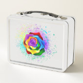 Lunch Box Rose arc-en-ciel coloré (Dos)