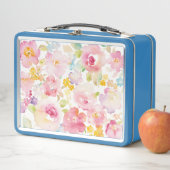 Lunch Box Rose d'aquarelle du milieu de l'été | floral (En situation)
