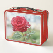 Lunch Box Rose en gouttes de pluie  (Dos)