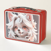 Lunch Box Rosé Et Blanc Fluffé (Dos)