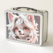 Lunch Box Rosé Et Blanc Fluffé (Dos)