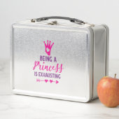 Lunch Box Rose et violet Être une princesse est épuisant (En situation)