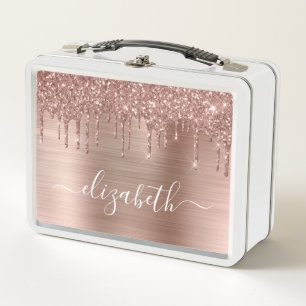 Lunch Box Rose Gold Parties scintillant Drivers Personnalis