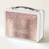 Lunch Box Rose Gold Parties scintillant Drivers Personnalisé (Dos)