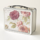 Lunch Box Roses de Français de rose en pastel (Dos)