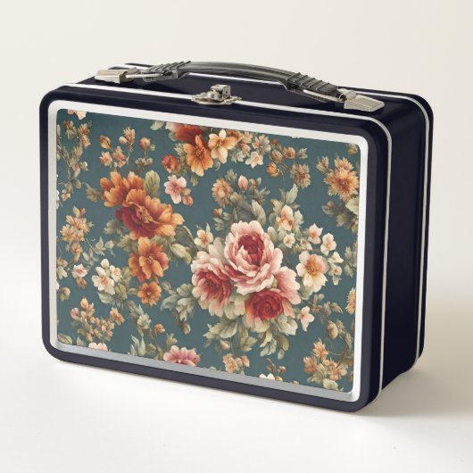 Lunch Box Roses romantiques et belles fleurs (Devant)