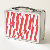 Lunch Box Rouge Abstrait n Blancs Valentine Coeur (Dos)