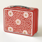 Lunch Box Rouge Floral Vibrant Ornate Classé Motif (Dos)
