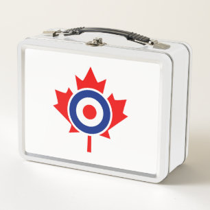 Lunch Box Rounde canadienne de la feuille d'érable Mod CANAD