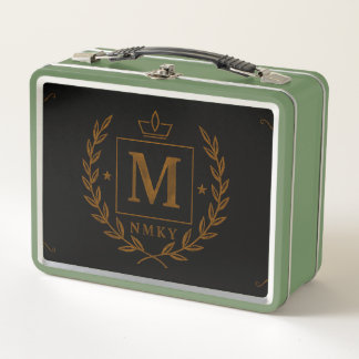 Lunch Box "Royal NMKY Emblem – Monogram M Crest Design"