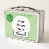 Lunch Box Ruban aux fleurs vertes par Kenneth Yoncich (Devant)