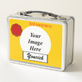 Lunch Box Ruban de fleurs rouges par Kenneth Yoncich (Dos)