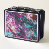 Lunch Box Ruby et Sapphire Crystal Geode Abstrait (Dos)