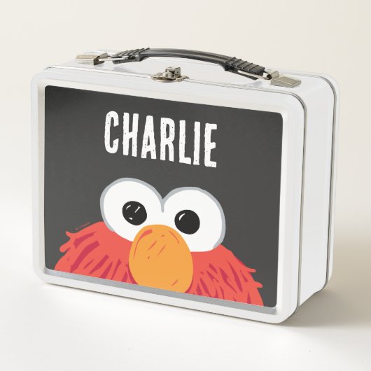 Lunch Box Rue Sésame | Personnalisé Elmo Big Face (Devant)