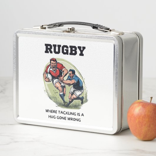Lunch Box Rugby Où S'Attaquer Est Un Gros Problème (En situation)