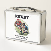 Lunch Box Rugby Où S'Attaquer Est Un Gros Problème (Devant)