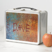 Lunch Box Rusty, Verdigris, Grunge Steampunk Personnalisé (En situation)