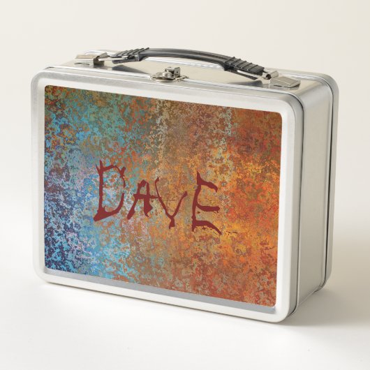 Lunch Box Rusty, Verdigris, Grunge Steampunk Personnalisé (Devant)