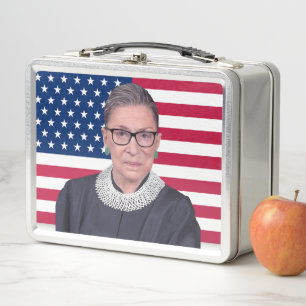 Lunch Box Ruth Bader Ginsburg avec le drapeau américain