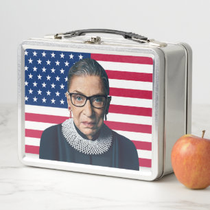 Lunch Box Ruth Bader Ginsburg et drapeau des États-Unis