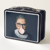 Lunch Box Ruth Bader Ginsburg souffler rose bulle gomme (Devant)