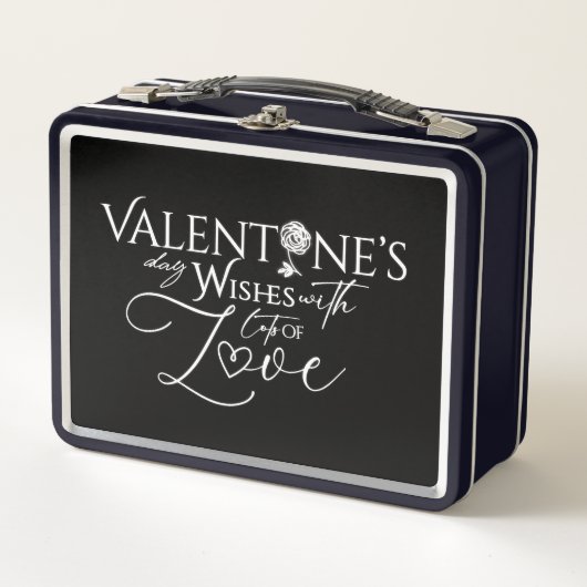 Lunch Box Saint-Valentin Minimaliste Lettering (Devant)