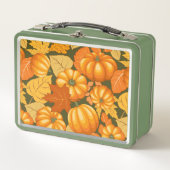 Lunch Box Saison d'automne Halloween Citrouille Motif (Devant)