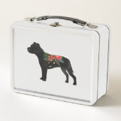 Lunch Box Saison Dog Breed Boho Floral Silhouette (Devant)