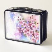 Lunch Box Sakura rose sur la peinture Arrière - plan (Dos)
