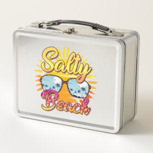 Lunch Box Salty Beach Soleil et palmier tropicaux