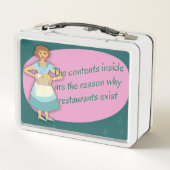 Lunch Box Sarcastic Kitschy Housewoman Maison Slogan cuit (Dos)