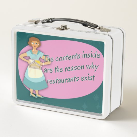 Lunch Box Sarcastic Kitschy Housewoman Maison Slogan cuit (Devant)