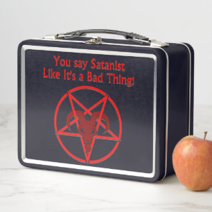 Lunch Box Satanist Bad Thing Dark Humour Chèvre Pentacle