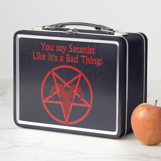 Lunch Box Satanist Bad Thing Dark Humour Chèvre Pentacle (En situation)