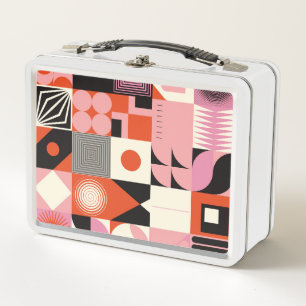 Lunch Box Scandinave géométrique : Motif d'oeuvres colorées