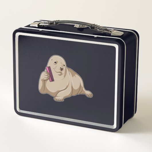 Lunch Box Sceau comme coiffeur avec peigne (Dos)