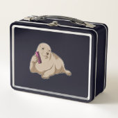 Lunch Box Sceau comme coiffeur avec peigne (Devant)