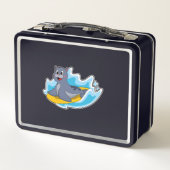 Lunch Box Sceau comme surfeur avec Surfboard (Dos)
