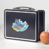 Lunch Box Sceau comme surfeur avec Surfboard (En situation)