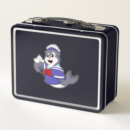 Lunch Box Sceller comme marin avec bateau (Dos)