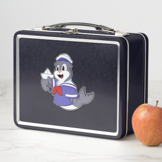 Lunch Box Sceller comme marin avec bateau (En situation)