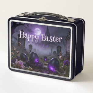 Lunch Box Scène de Pâques gothique sombre avec des œufs lumi