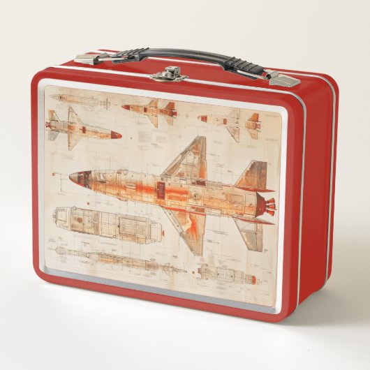 Lunch Box Schéma directeur des fusées Sci-Fi (Devant)